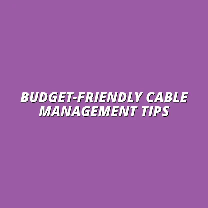 cheap cable management solutions for DIY projects